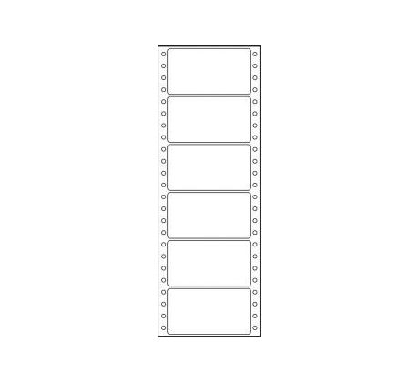 Etikety tabelační jednořadé S&K Label 89 x 48,8 bílé mm