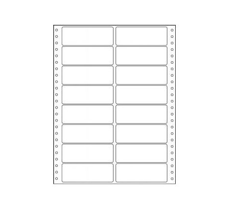 Etikety tabelační dvouřadé S&K Label 100 x 36,1 bílé mm