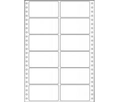 Etikety tabelační dvouřadé S&K Label 89 x 48,8 bílé mm