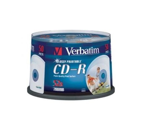 CD -R VERBATIM potisknutelné, cake box, 52x, 50 ks