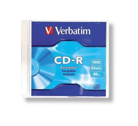 CD -R VERBATIM jewel box, 52x, 1 ks