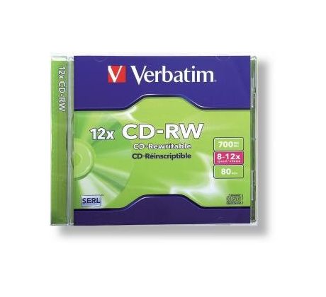 CD -RW VERBATIM jewel box, 1 ks