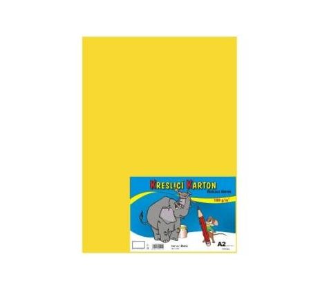 Karton kreslicí barevný A2 180g / 100l žlutý