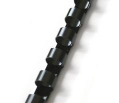 Hřbet pro kroužkovou vazbu 51 mm, ovál, černý / 50 ks
