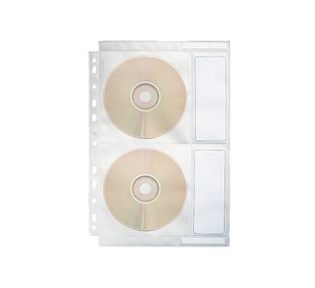 Obal závěsný na CD A4 čirý na 4 CD / 1 ks