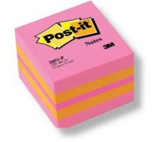 Blok samolepicí Post-it 51 x 51 mm růžový neon