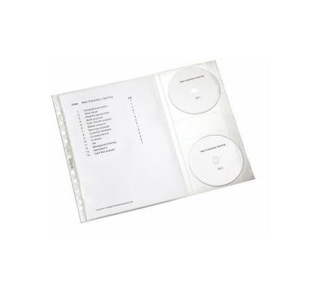 Obal závěsný "U" COMBO matný A4 s kapsami na CD