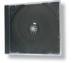 Box na CD plast na 1 CD černý tray