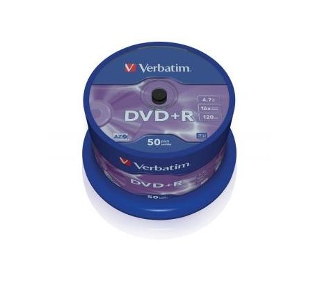 DVD +R VERBATIM 4,7 GB, cake box /50 ks