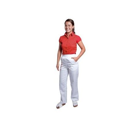Kalhoty DARJA, dámské, bílé, pevný pas vel. 52