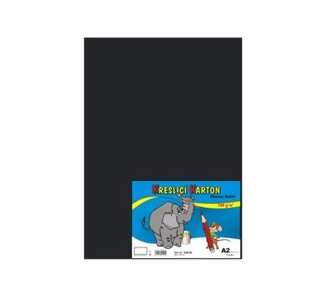 Karton kreslicí barevný A2 180g / 100l černý