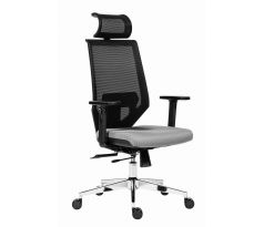 Kancelářská židle Edge NET černá / šedý podsedák