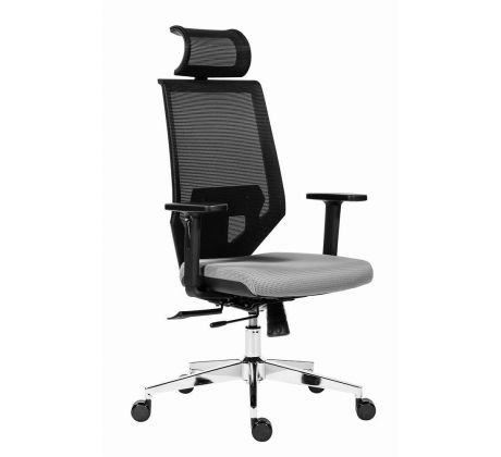 Kancelářská židle Edge NET černá / šedý podsedák