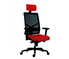 Kancelářská židle Omnia s opěrkou hlavy červená