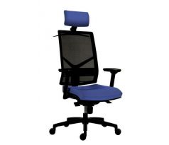 Kancelářská židle Omnia s opěrkou hlavy modrá