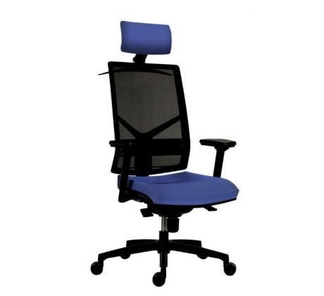 Kancelářská židle Omnia s opěrkou hlavy modrá