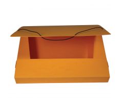 Box na spisy s gumičkou prešpán oranžový