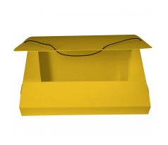 Box na spisy s gumičkou prešpán žlutý