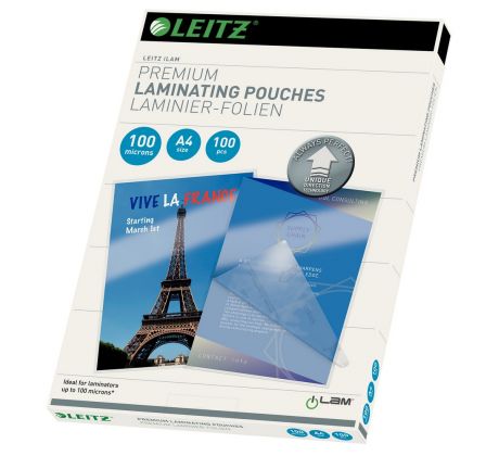 Fólie laminovací Leitz A4 se směrovací technologií, 100 mic / 100 ks