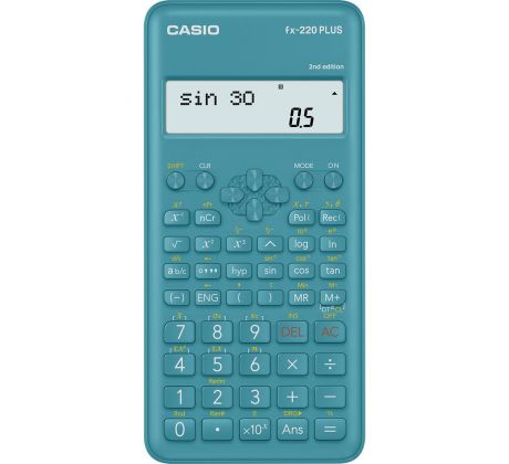Kalkulačka Casio FX 220 PLUS 2E školní / 10 míst modrá