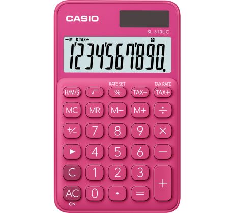 Kalkulačka Casio SL 310 UC kapesní / 10 míst červená