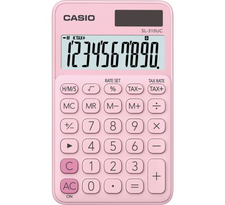 Kalkulačka Casio SL 310 UC kapesní / 10 míst růžová