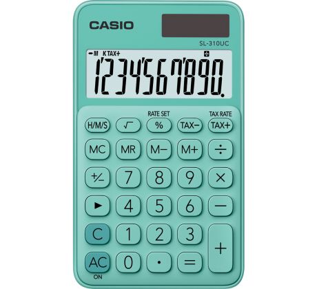 Kalkulačka Casio SL 310 UC kapesní / 10 míst zelená