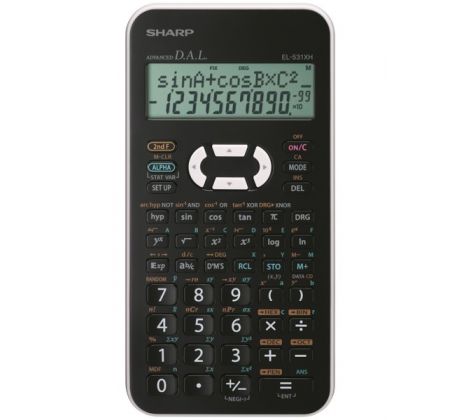 Kalkulačka SHARP EL-531TH školní, dvouřádková / 10 míst bílá