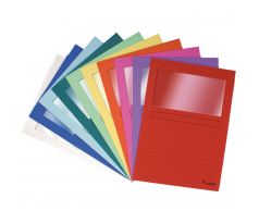 Obal s okénkem EXA A4 papírový /10 ks mix barev
