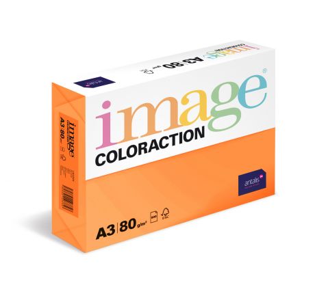 Papír kopírovací Coloraction A3 80 g oranžová reflexní 500 listů