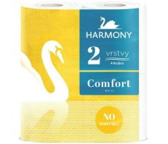 Papír toaletní Harmony Comfort 160 útržků 2 vrstvý / 4 ks