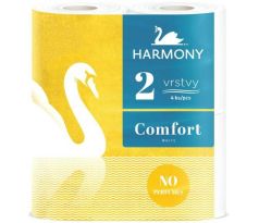 Papír toaletní Harmony Comfort 160 útržků 2 vrstvý / 4 ks