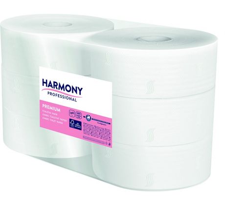 Papír toaletní JUMBO Harmony Professional ? 240 mm celulózový 2-vrstvý / 6 ks