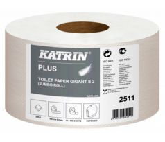 Papír toaletní JUMBO Katrin Plus 180 mm, 2-vrstvý, bílý / 12 ks