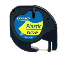 Páska DYMO Letra Tag plastová 12mm x 4m, žlutá