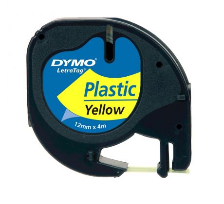 Páska DYMO Letra Tag plastová 12mm x 4m, žlutá