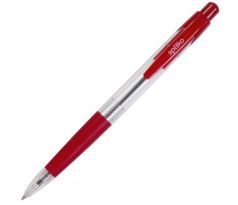 Pero kuličkové COLOMBO transparentní červené