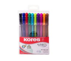 Pero kuličkové Kores K1 trojhranné 1 mm, 10 barev