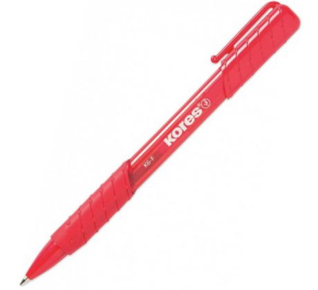 Pero kuličkové Kores K6 trojhranné s gripem 0,7 mm, červené