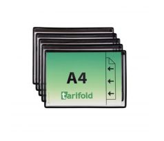 Tarifold - kapsy magnetické A4 na šířku černé/5 ks