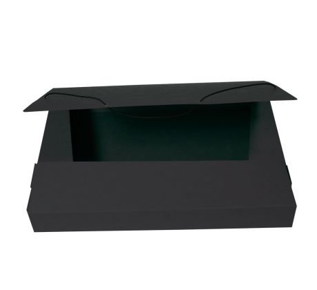 Box na spisy s gumičkou prešpán černý