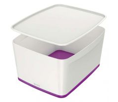Box úložný s víkem Leitz MyBox M bílý/fialový