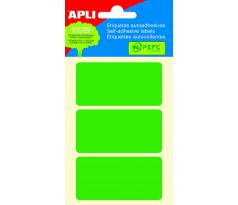 Etikety Apli 34x67 mm/15 ks zelené 5 listů