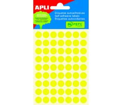 Etikety Apli průměr 10 mm/315 ks žluté 5 listů