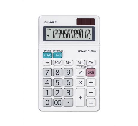 Kalkulačka SHARP EL-320W stolní / 12 míst