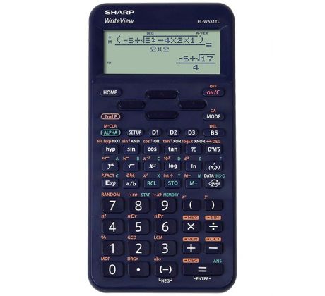 Kalkulačka SHARP EL-W531TL školní / 16 míst modrá