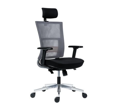 Kancelářská židle Next sv. šedá/černá