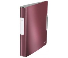 Mobilní kroužkový pořadač 4xD kroužky Leitz ACTIVE Style 5,2 cm granátově červený