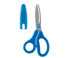 Nůžky dětské PLUS s krytem 14,5 cm modré