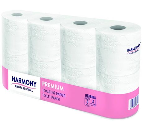 Papír toaletní Harmony Professional 3-vrstvý / 8 ks